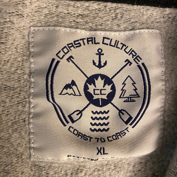 SOLD Coastal Culture Halifax Zip Up Sweater Hoodie with pockets, size XL - Picture 4 of 7